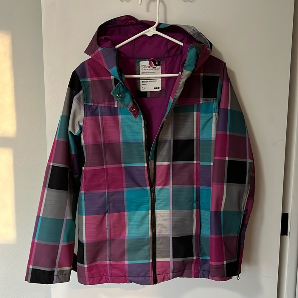 Womens Empyre Technical Plaid Outerwear Ski Coat Size Small